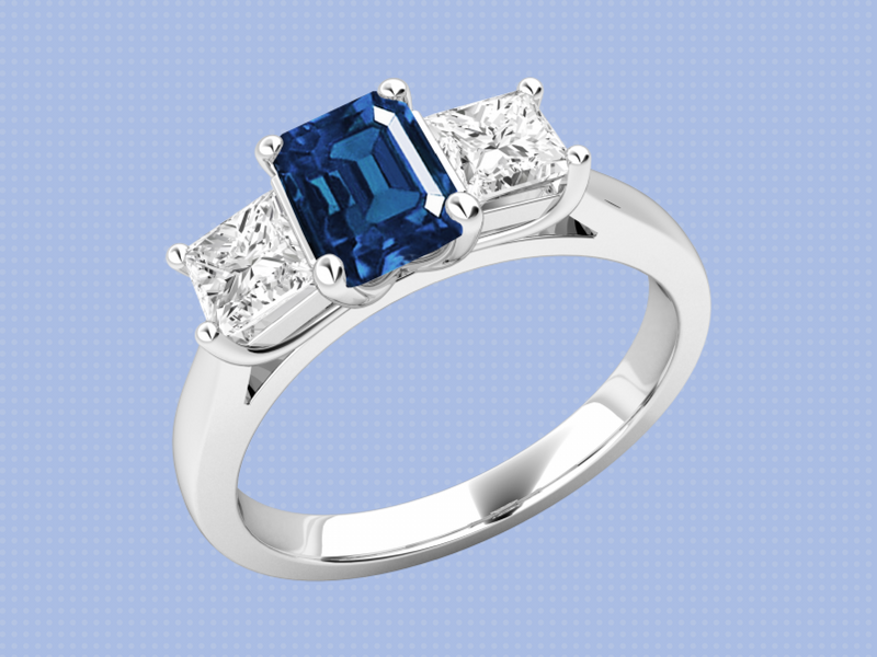 A Sapphire engagement ring
