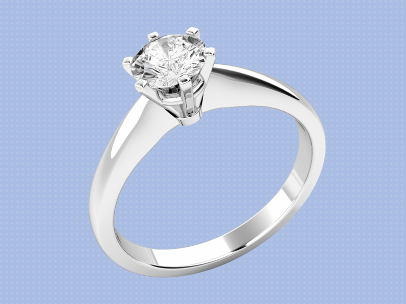 A simple 1 stone engagement ring