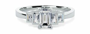 Emerald Cut Engagement Ring - pd455w