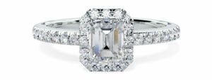 Emerald Cut Engagement Ring - pd580w