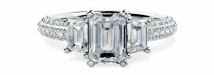 Emerald Cut Engagement Ring - pd814w