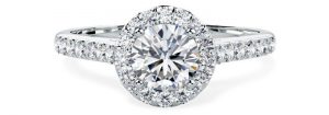 PD830 White Gold Engagement Ring