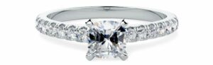 Cushion Cut with Side Stones Engagement Ring