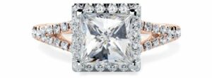 For Evermore Princess Cut Engagement Ring