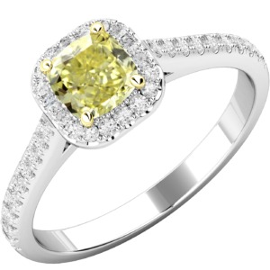 Platinum and Yellow Gold Engagement Ring